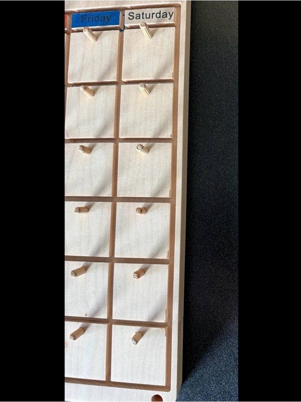Wooden Perpetual Calendar - Natural Wood - Picture 9 of 10